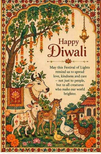 Diwali greeting card design 4