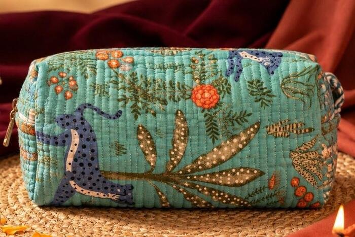 Leopard print pouch